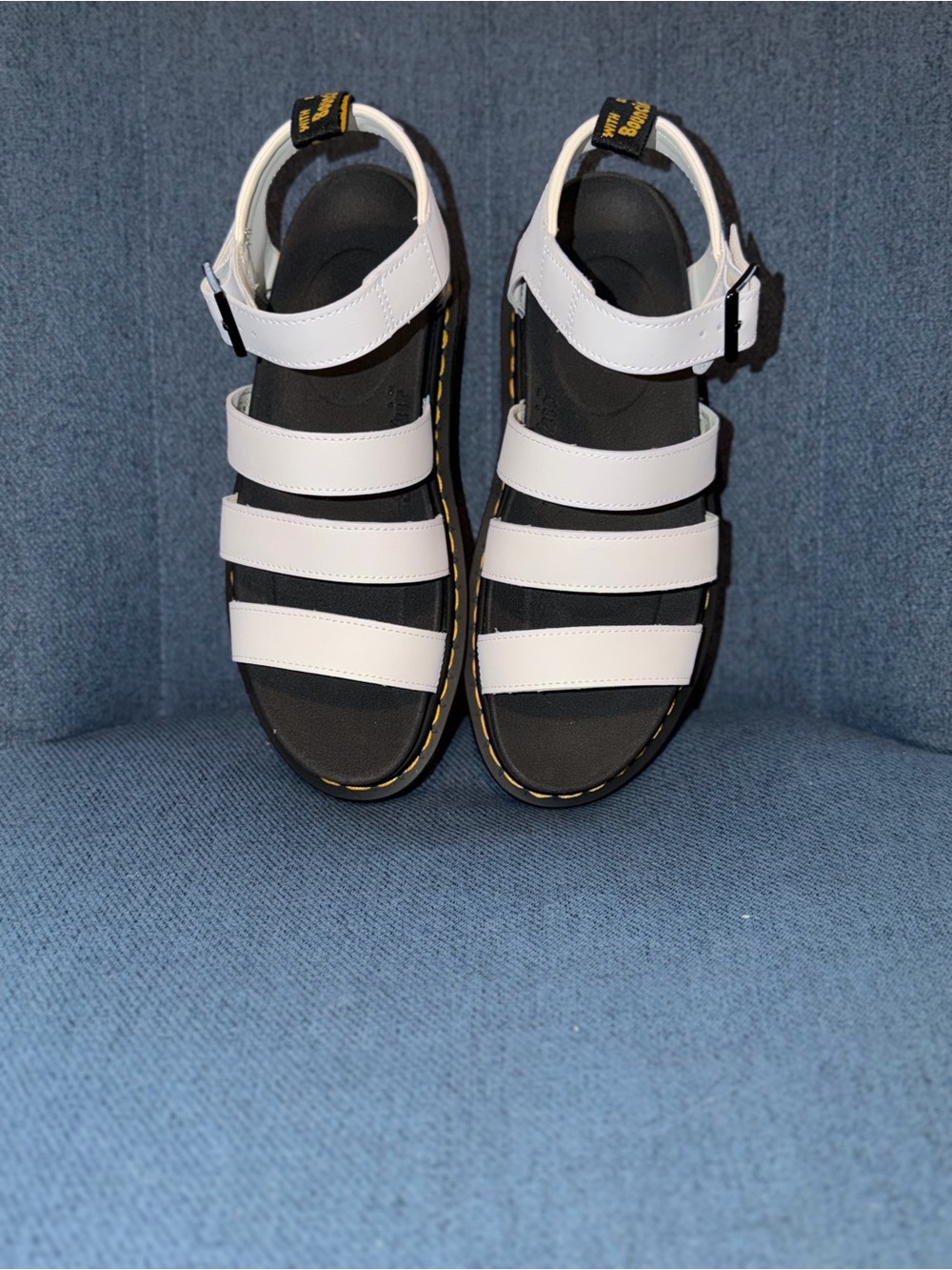 Dr. Martens Blaire white platform sandals size 10 - Picture 4 of 7